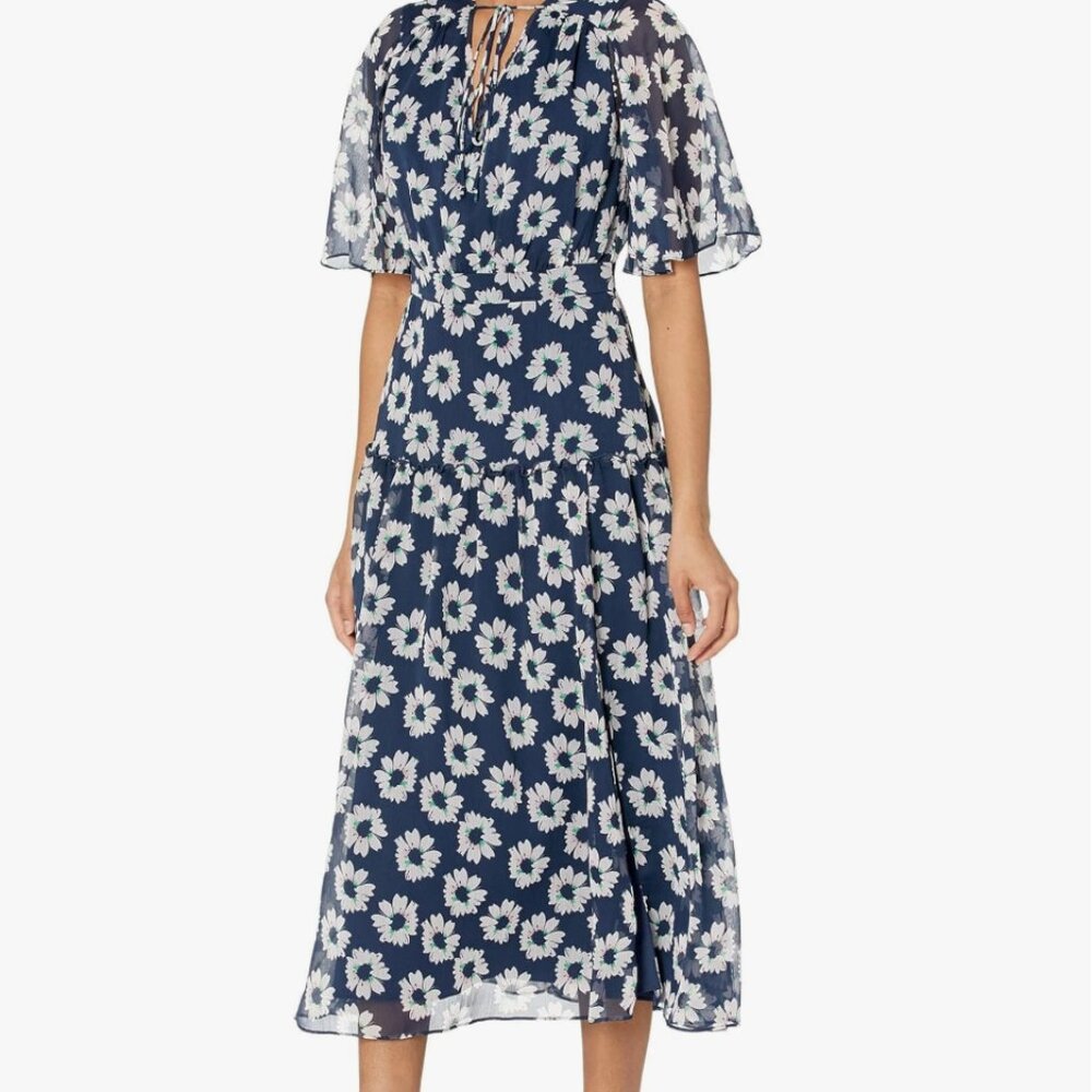 Ted Baker Marllee Fit-and-Flare Tiered Midi Dress